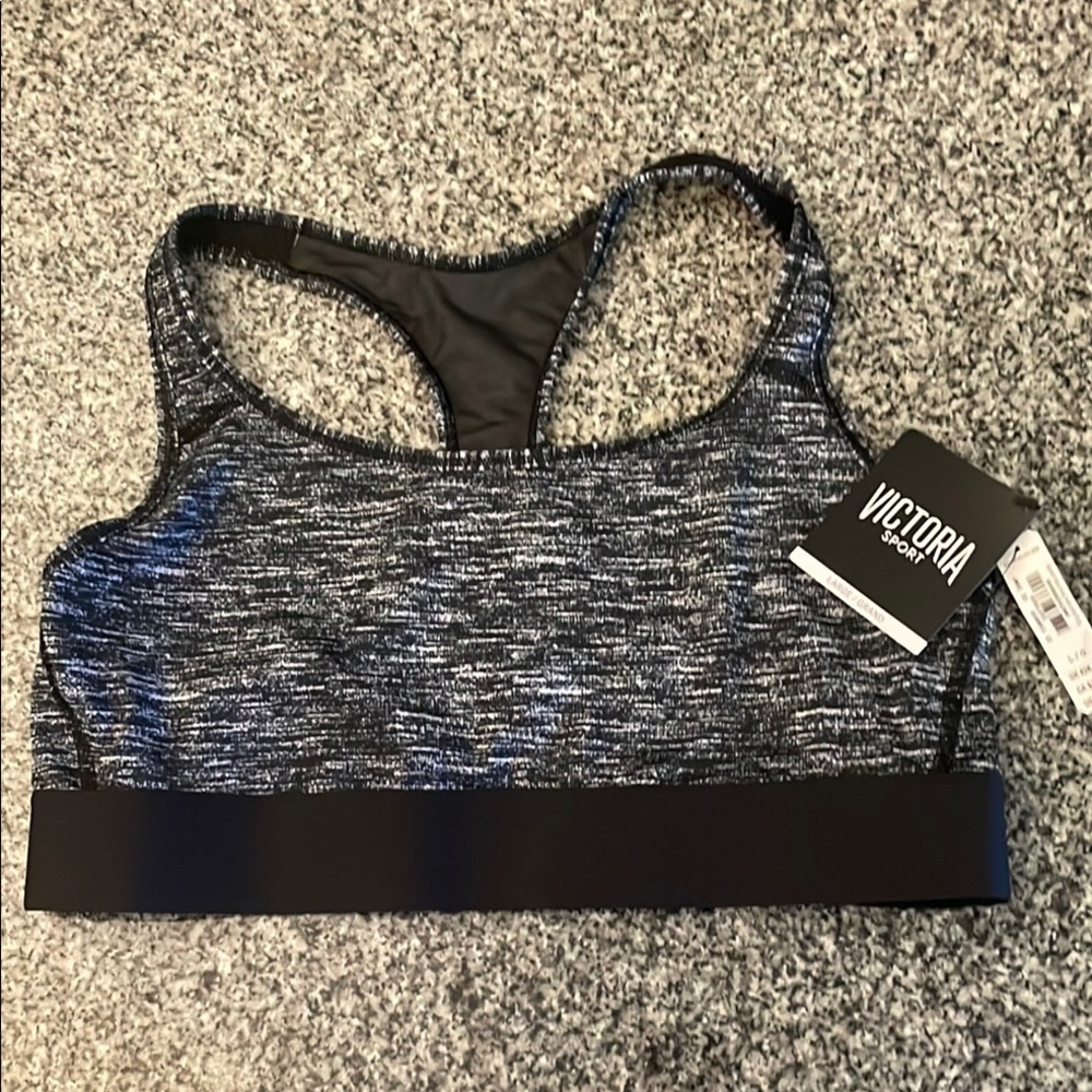 Black and Gray Sports Bra